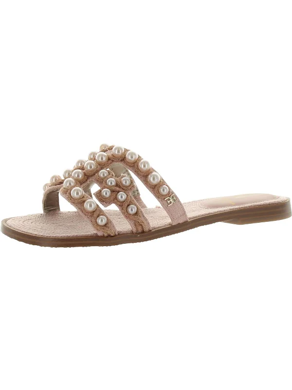 Bay Womens Cut-Out Slip On Slide Sandals