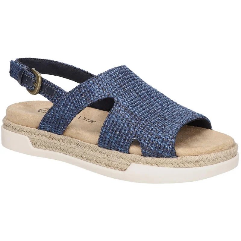 Bella Vita Womens Kato Woven Buckle Slingback Sandals