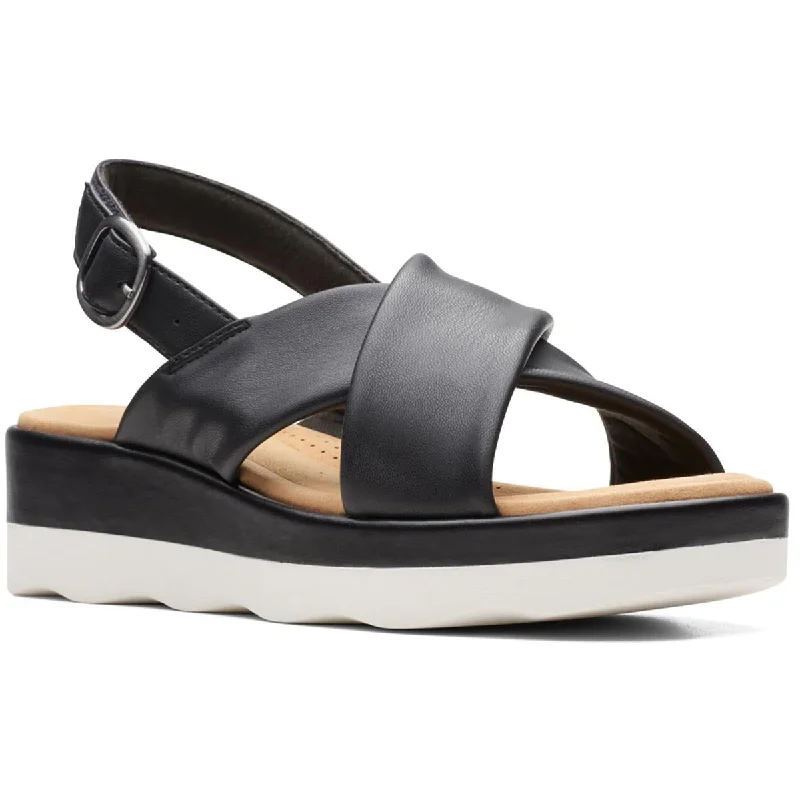 Clarks Womens Clara Cove Comfort Slingback Flatform Sandals