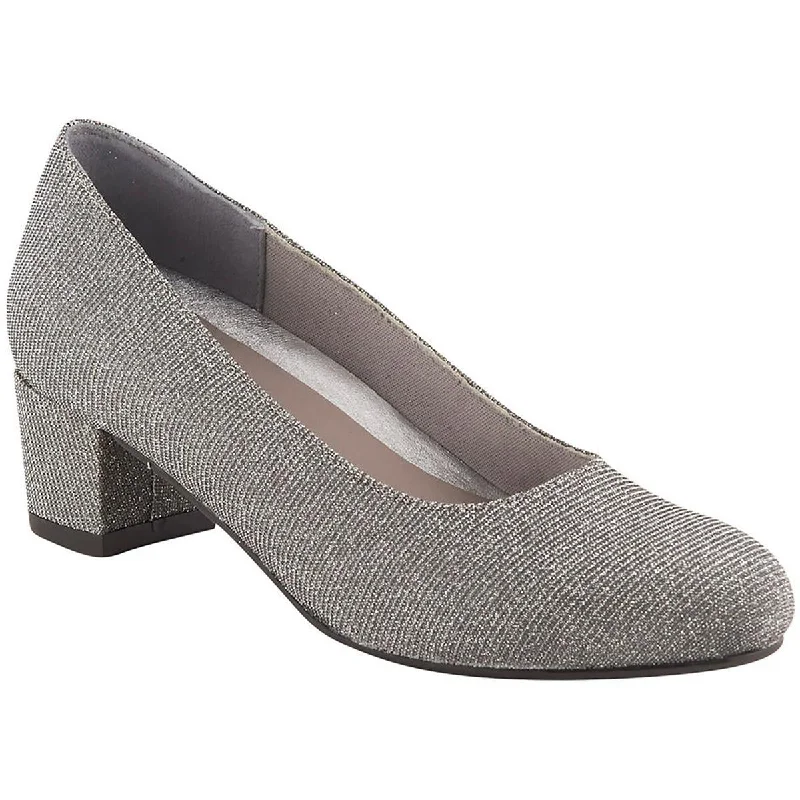 David Tate Womens Suave Metlic Canvas Pumps