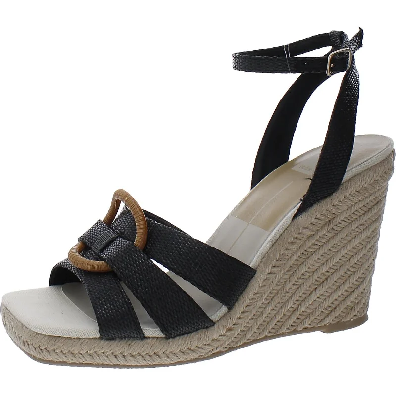 Dolce Vita Womens Espadrille Woven Ankle Strap Pumps