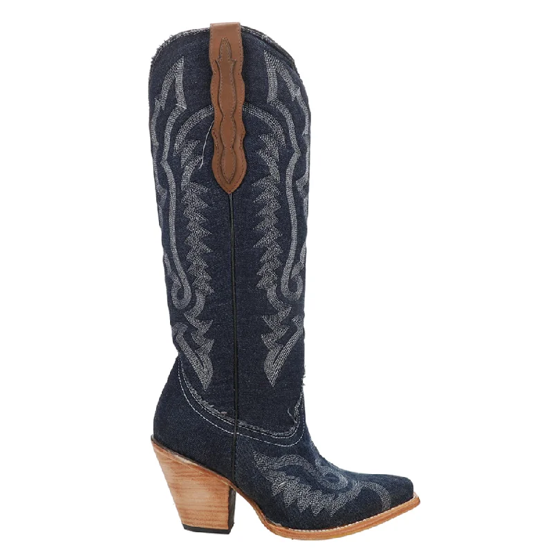 Embroidered Tall Pointed Toe Cowboy Boots