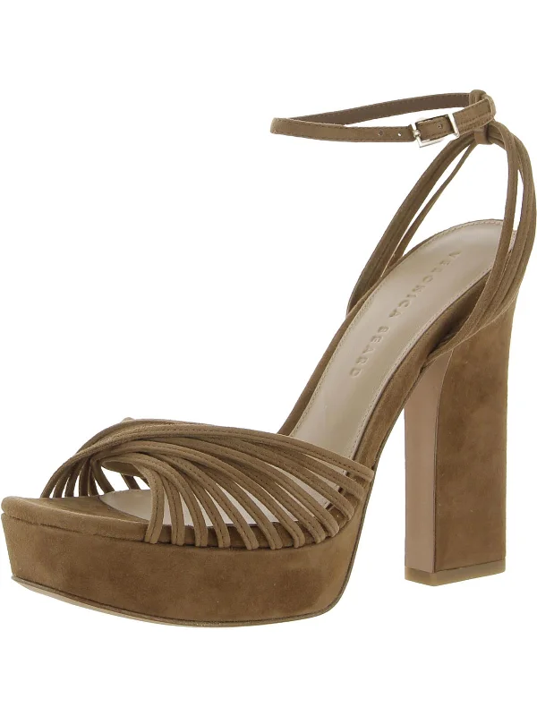 Fletcher Womens Strappy Square Toe Heels