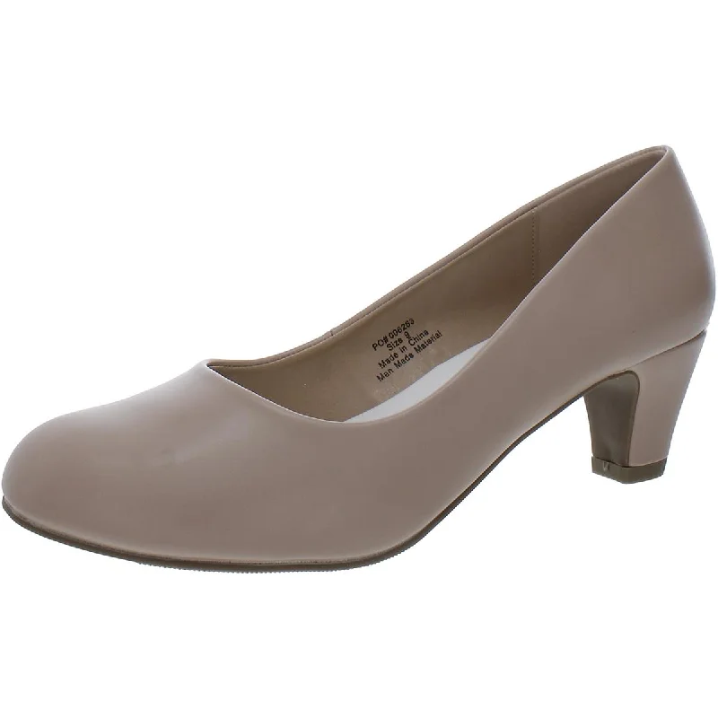 Journee Collection Womens Faux Leather Closed Toe Pumps