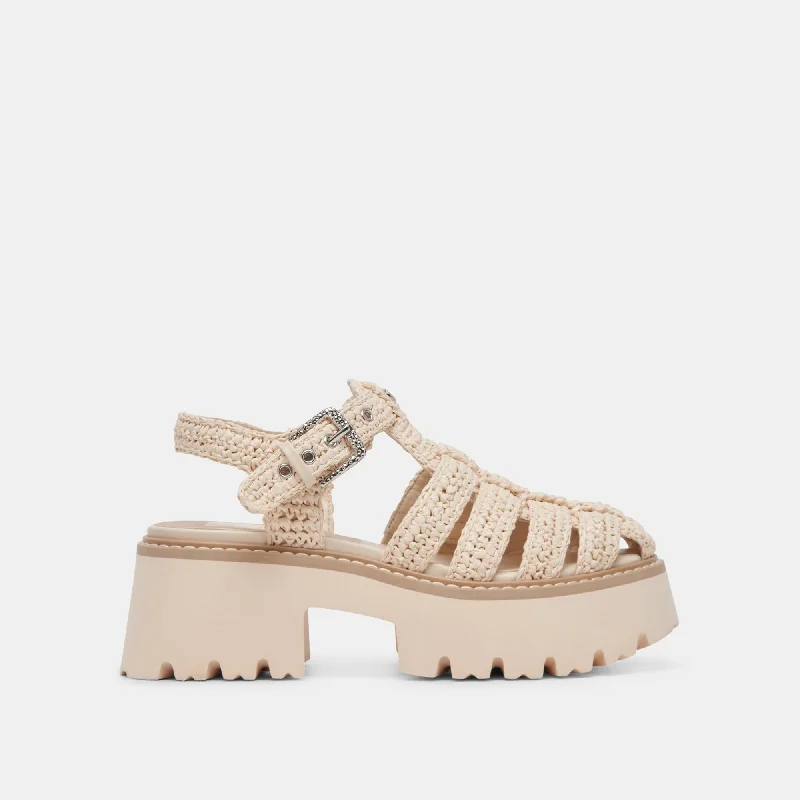 LASLY SANDALS OATMEAL KNIT