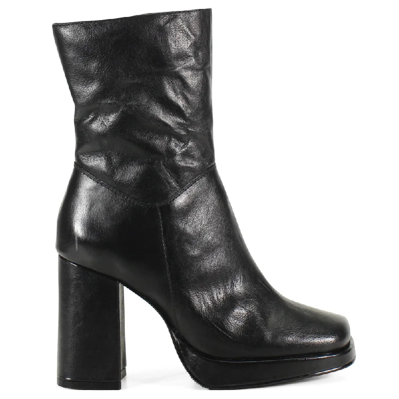 Mont Pelier Square Toe Platform Boots