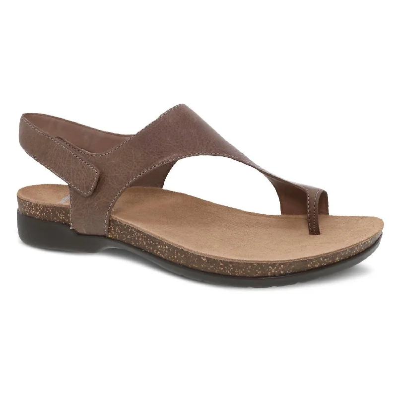 Reece Sandal In Stone Waxy Burnished