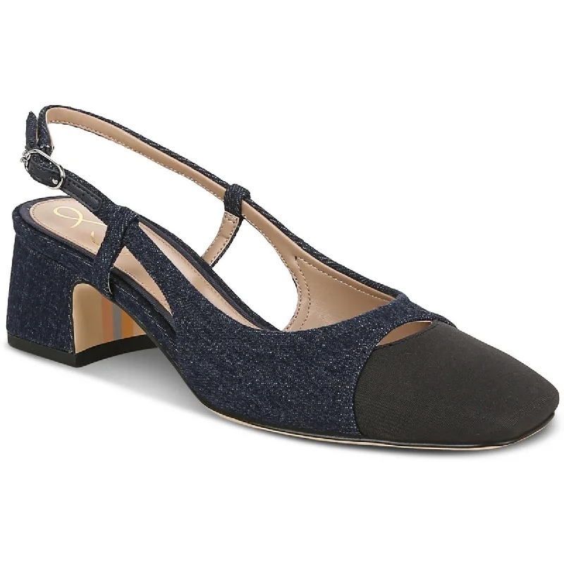 Sam Edelman Womens Tarra Cut-Out Square Toe Slingback Heels