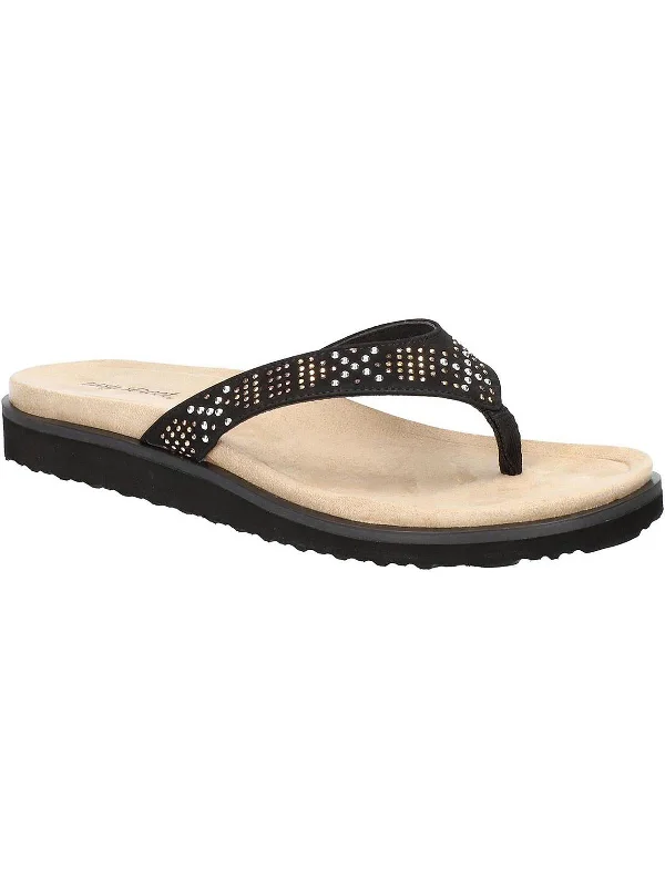 Stevie Womens Padded Insole Open Toe Thong Sandals