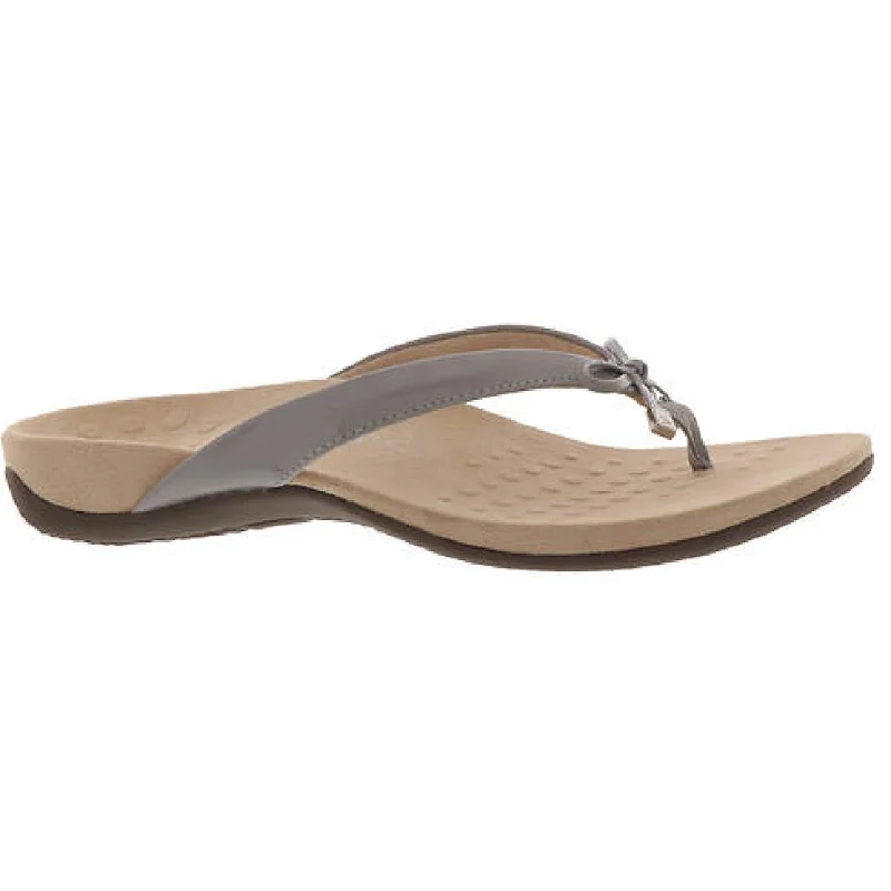 Vionic Womens Bella Faux Leather Slip On Thong Sandals