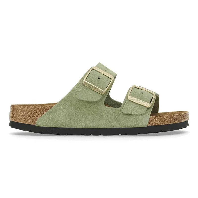 Arizona Soft Footbed Sandal - Green Tea Suede - Narrow