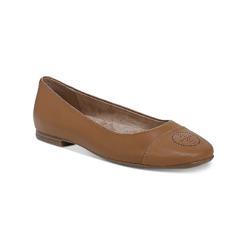 Aerinn Womens Leather Padded Insole Ballet Flats