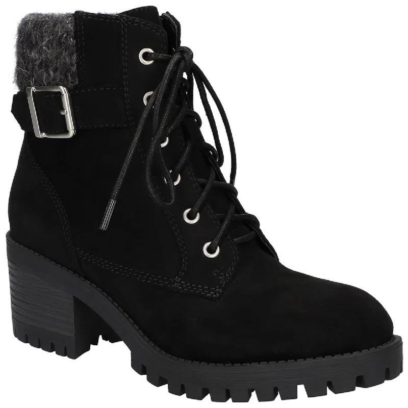 Bella Vita Womens Ethel  Zipper Combat & Lace-up Boots