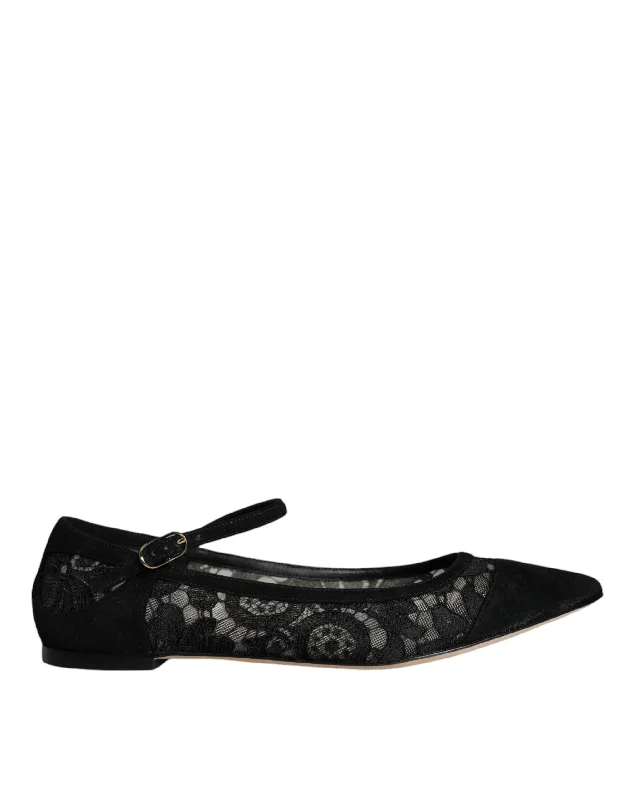 Dolce & Gabbana  Taormina Lace Bellucci Flats Women's Shoes