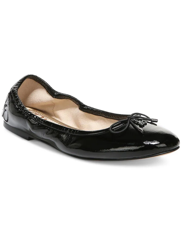 Felicia Womens Patent Round Toe Ballet Flats