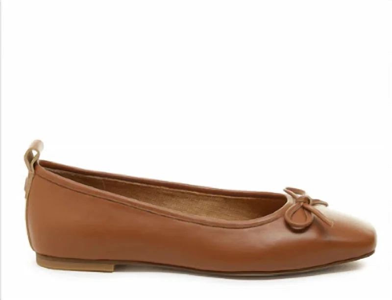 Frankie Tan Ballet Flat In Gingerbread