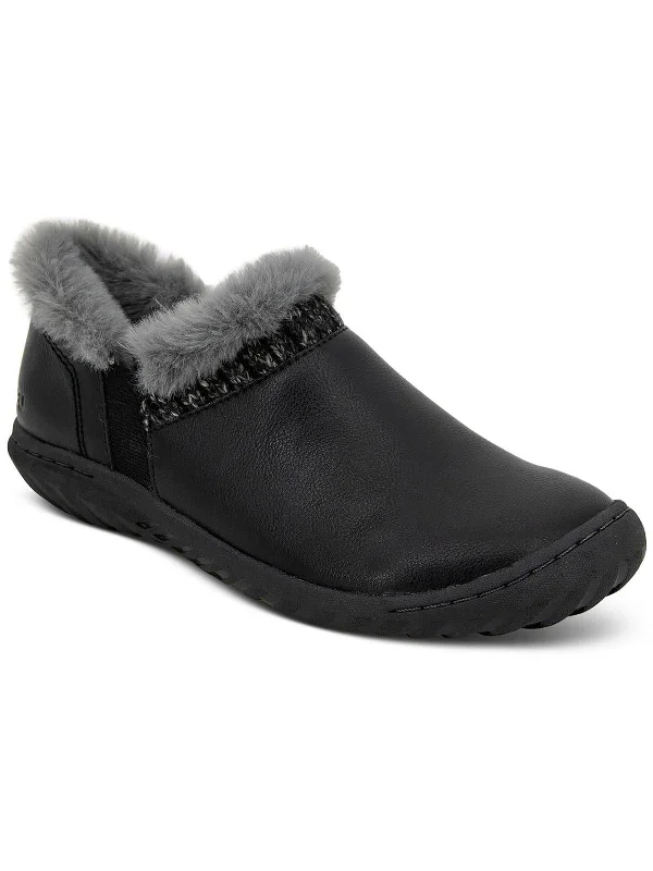 Jade Womens Faux Fur Flat Shoes