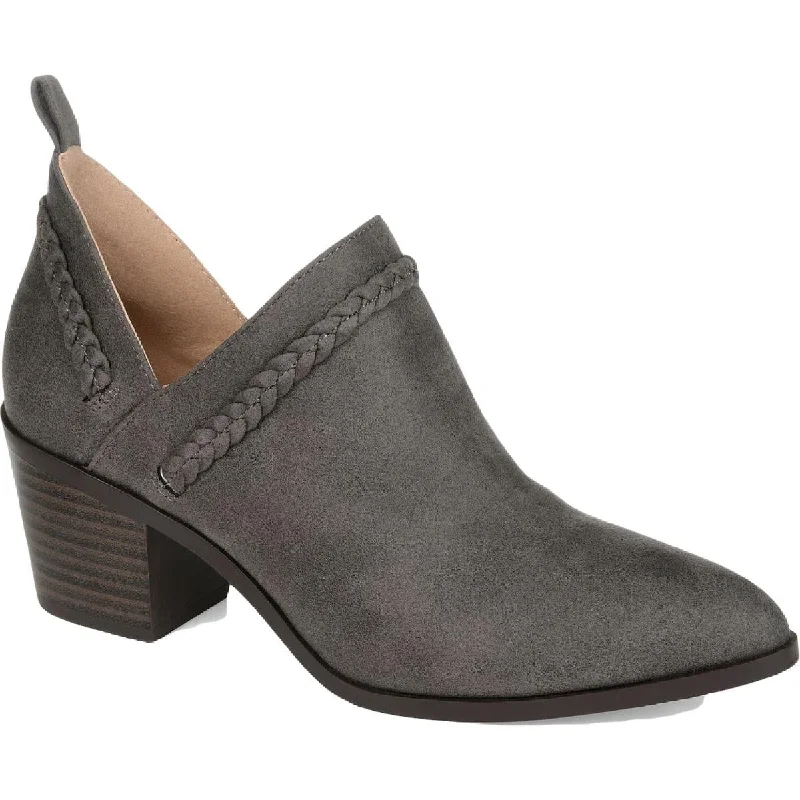 Journee Collection Womens Sophie Microsuede Pointed Toe Ankle Boots