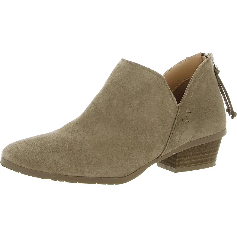 Kenneth Cole Reaction Women's Sideway Suede Stacked Block Heel Ankle Boots