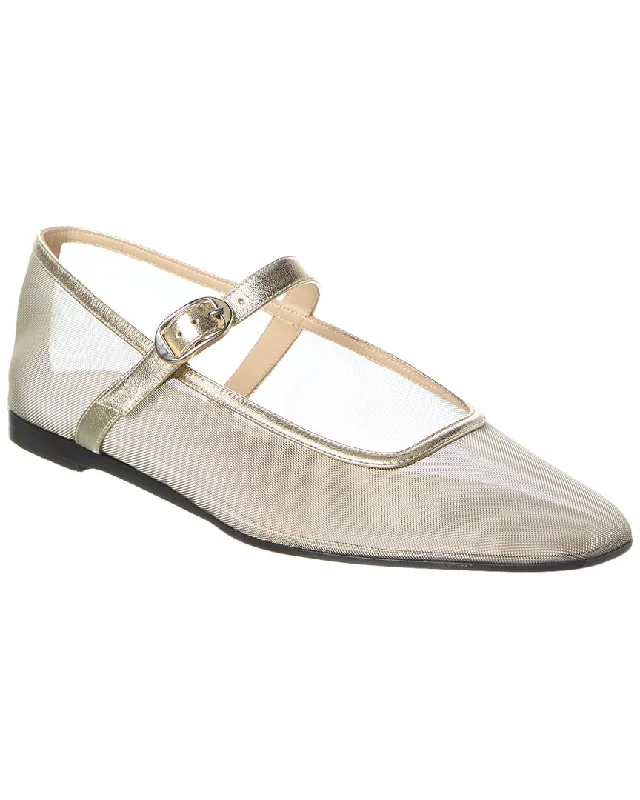 Le Monde Beryl Mesh & Leather Mary Jane Flat