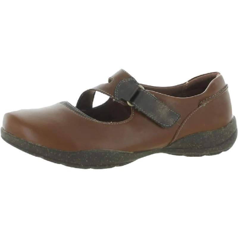 Roseville Jane Womens Leather Slip On Mary Janes