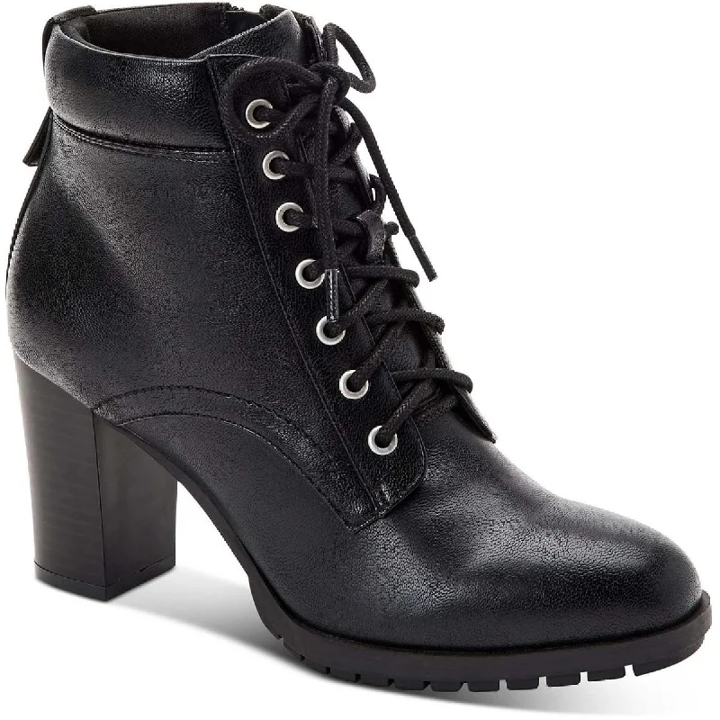 Style & Co. Womens Lucillee  Faux Leather Ankle Ankle Boots