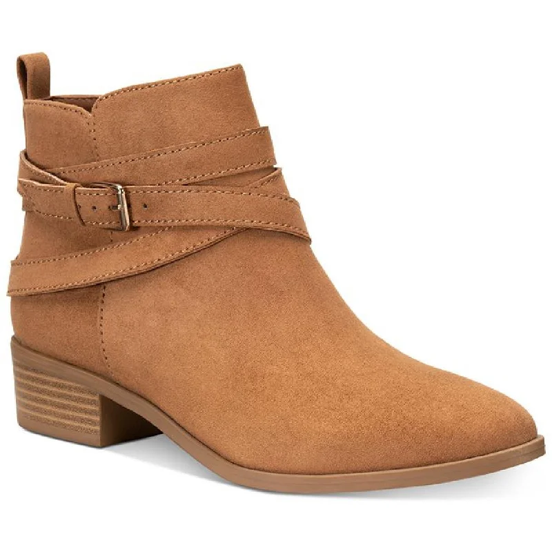 Sun + Stone Womens Saandis Buckle Zip-Up Ankle Boots