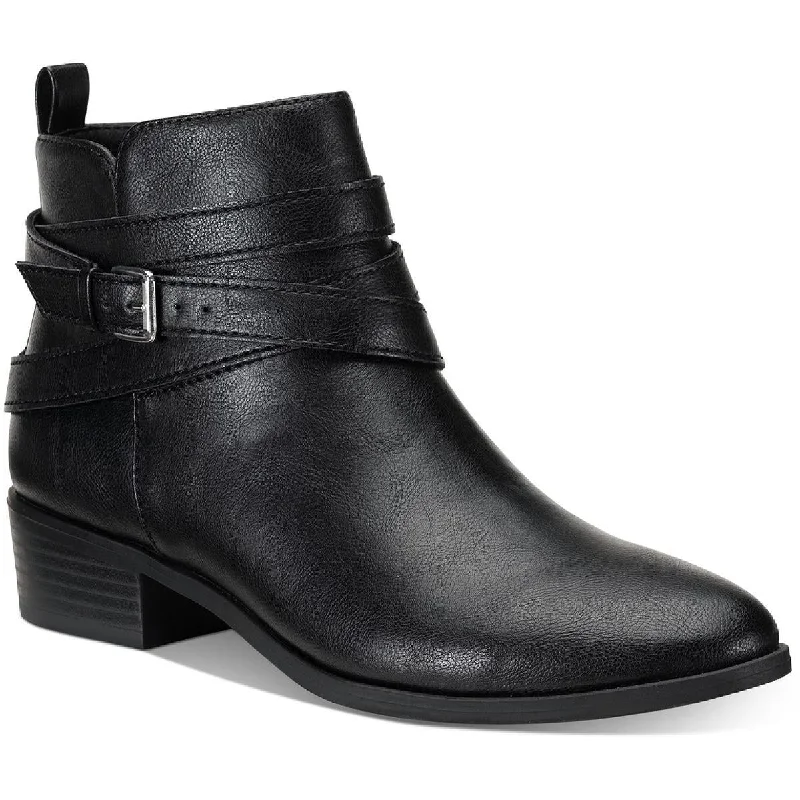 Sun + Stone Womens Saandisp Buckle Zip up Ankle Boots