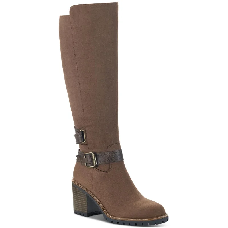 Sun + Stone Womens Viviaan Zipper Buckle Knee-High Boots