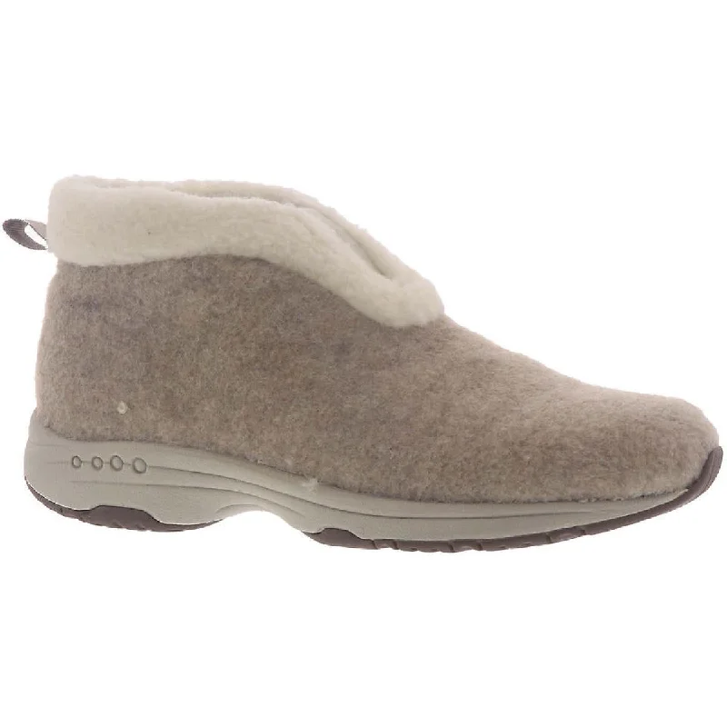 Tree Pose 2 Womens Faux Fur Slip On Slip-On Sneakers