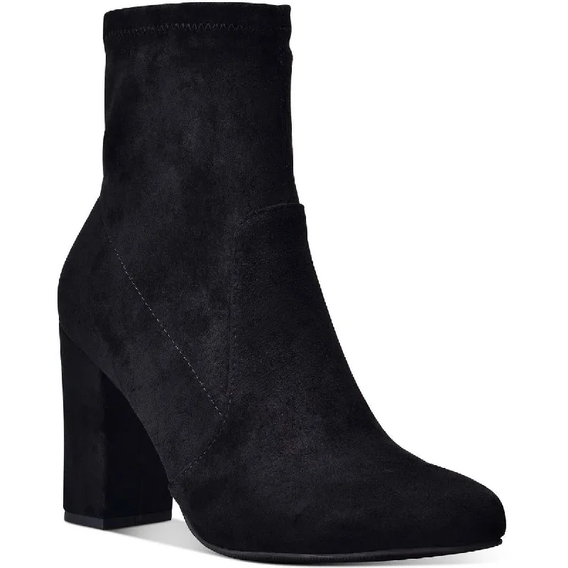 Wild Pair Womens Becci Faux Suede Pointed Toe Mid-Calf Boots