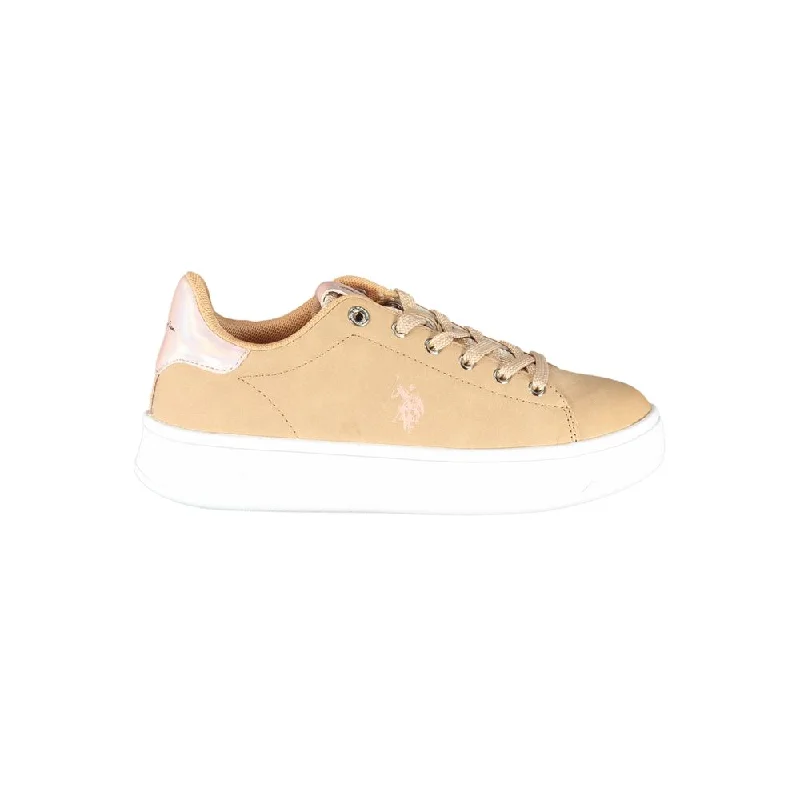 U.S. POLO ASSN. Beige Polyester Women Women's Sneaker