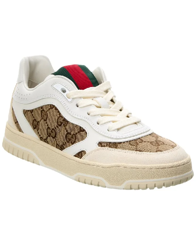 Gucci Re-Web Gg Canvas & Leather Sneaker