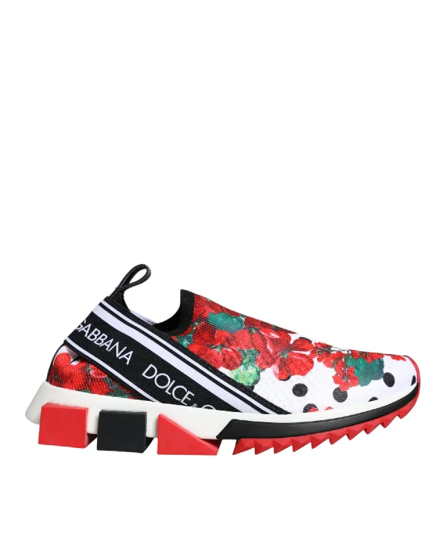 Dolce & Gabbana  Portofino Slip-On Sneakers - Red/White/Black