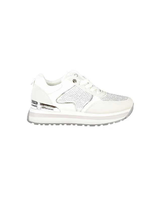 Laura Biagiotti Polyester Low-Top Sneaker with Breathable Mesh and Cushioned Sole