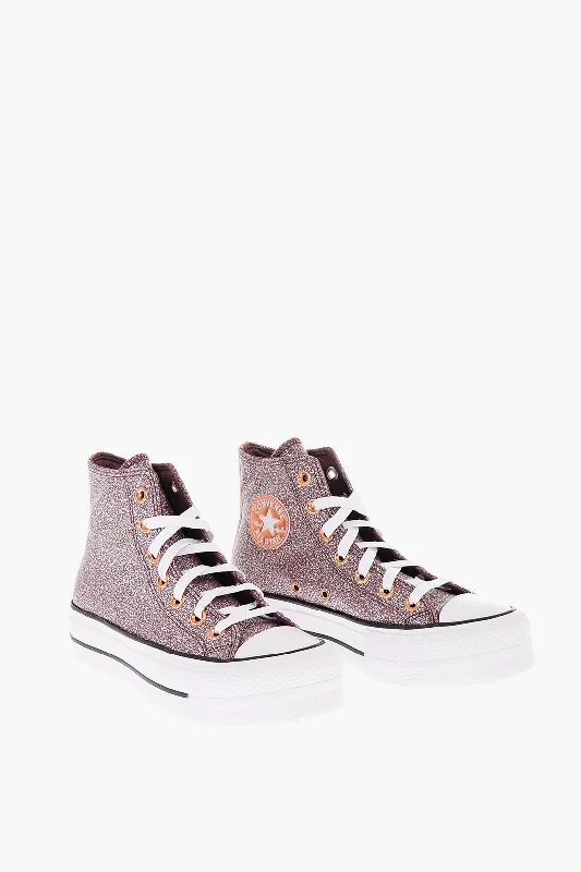 Converse ALL STAR CHUCK TAYLOR 4cm Glittered High-Top Sneakers 36 Shoes EU