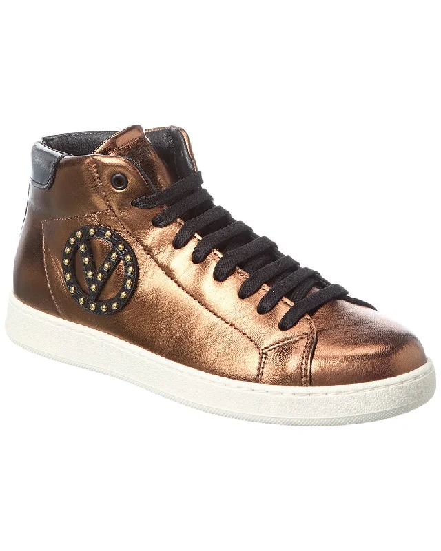 Valentino By Mario Valentino Gaia Leather High-Top Sneaker