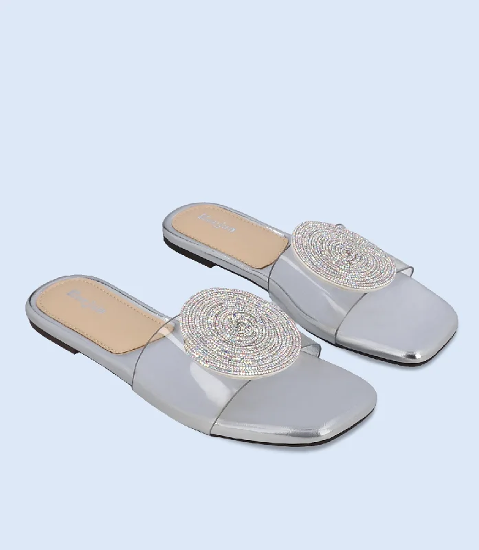 BW8755-SILVER-Women Formal Slipper