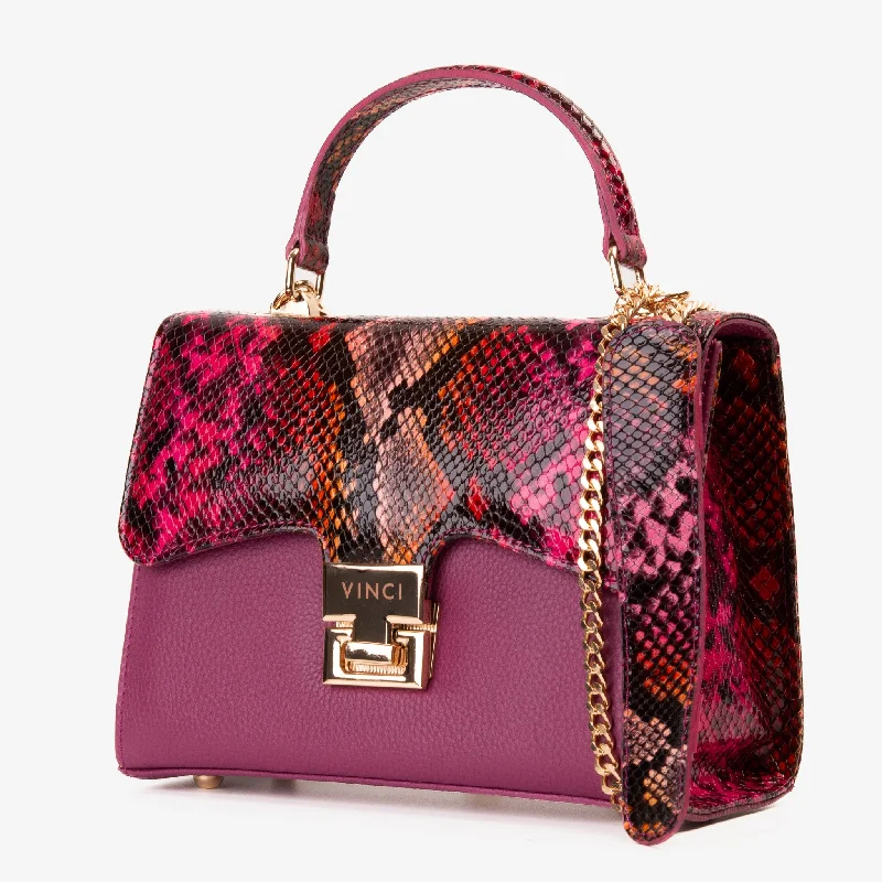 The Burano Fuchsia Leather Handbag