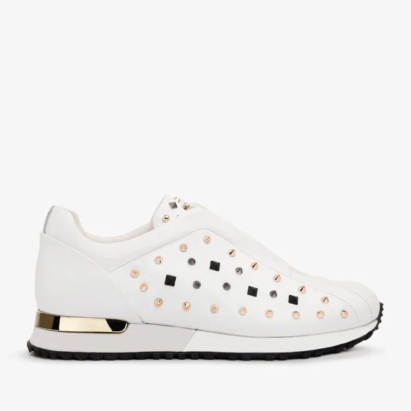 The Infanta White Spike Leather Women Sneaker  Limited Edition