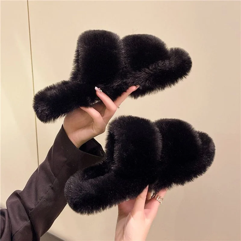 Women's Winter Korean Style Thick Sole Flat Flip Flop House Slippers